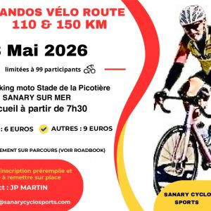 Randonnée du CLUB SCS 110km & 150km du dimanche 3 mai 2026
